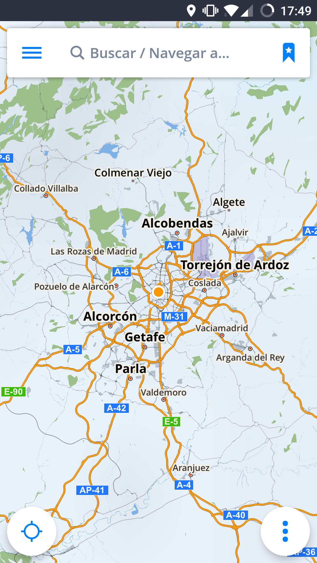 Mapa de Madrid en Sygic GPS gratuito