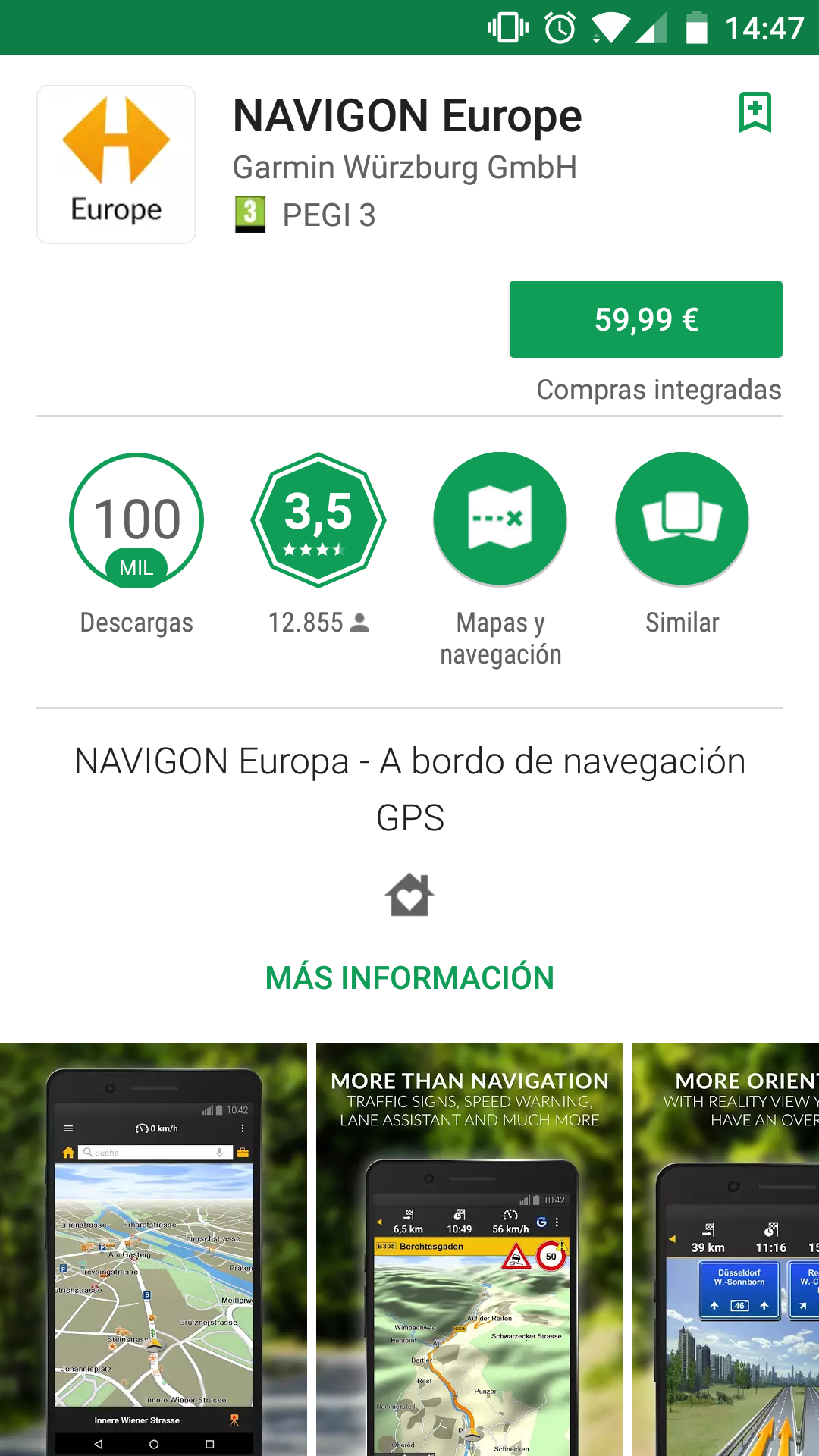 Navigón, aplicación de GPS para el móvil