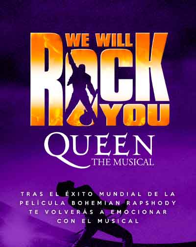 Cartel del espectáculo We Will Rock You, el musical