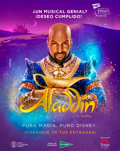 Cartel del espectáculo Aladdín, el musical