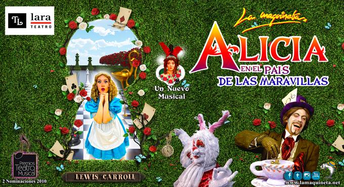 Cartel del espectáculo Alicia en el País de las Maravillas