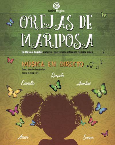 Cartel del espectáculo Orejas de Mariposa