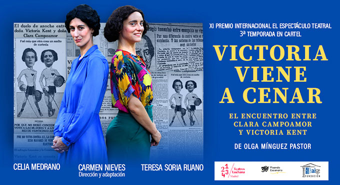 Cartel del espectáculo Victoria viene a Cenar