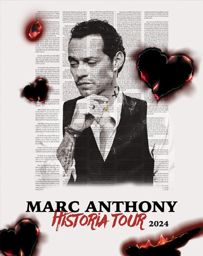 Cartel del espectáculo Marc Anthony - Historia Tour