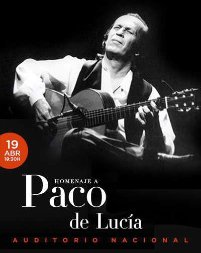 Cartel del espectáculo Homenaje a Paco de Lucía