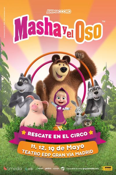 Cartel del espectáculo Masha y el Oso - Rescate en el Circo