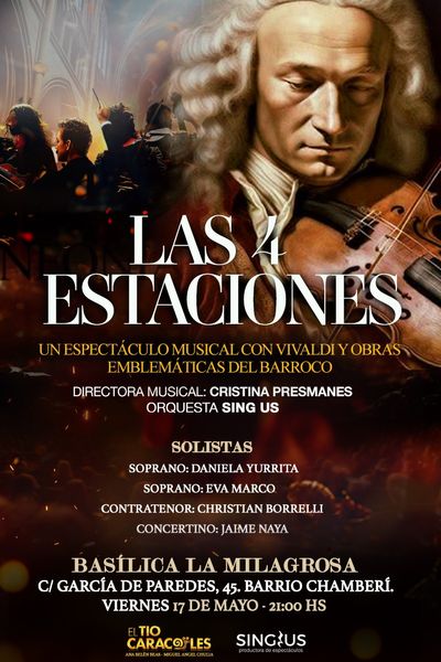 Cartel del espectáculo Concierto Las 4 Estaciones - Iglesia de La Milagrosa