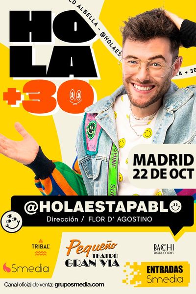 Cartel del espectáculo HolaestaPablo. Hola+30