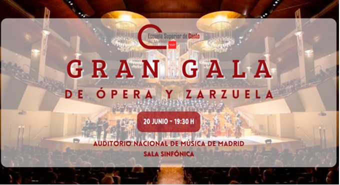 Cartel del espectáculo Gran Gala de Ópera y Zarzuela - Escuela Superior de Canto