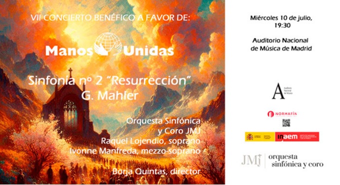 Cartel del espectáculo Sinfonía Resurrección G.Mahler - VII Concierto Voces Unidas