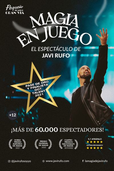 Cartel del espectáculo Magia en Juego - Javi Rufo