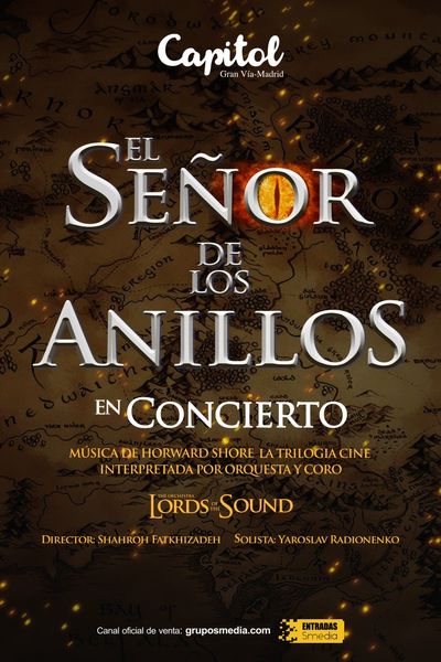 Cartel del espectáculo El Señor de los Anillos en Concierto