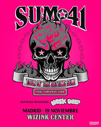 Cartel del espectáculo SUM 41 - Tour Of The Setting Sum