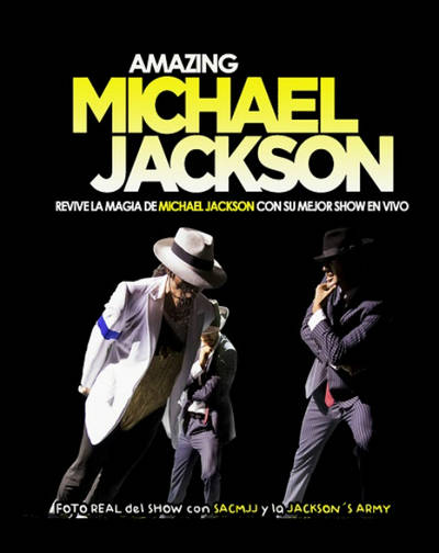 Cartel del espectáculo Amazing Michael Jackson