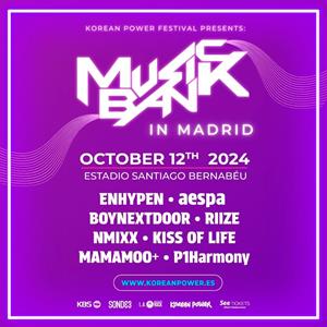 Cartel del espectáculo Music Bank en Madrid