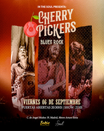 Cartel del espectáculo Cherry Pickers - Blues Rock