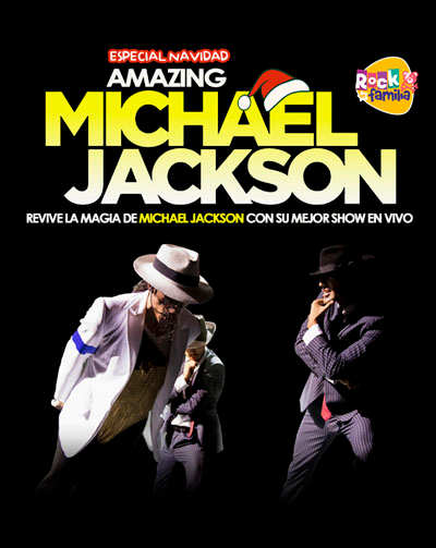 Cartel del espectáculo Amazing Michael Jackson Especial Navidad