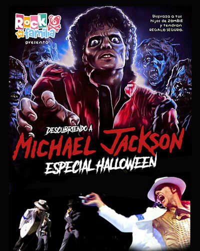 Cartel del espectáculo Amazing Michael Jackson Espacial Halloween