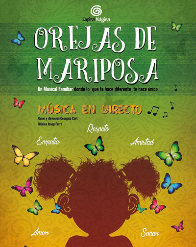 Cartel del espectáculo Orejas de Mariposa