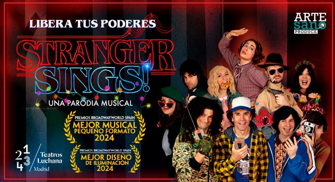 Cartel del espectáculo Stranger Sings! Una Parodia Musical