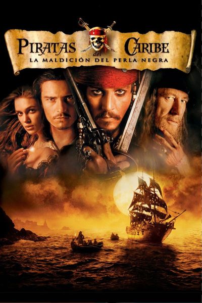 Cartel del espectáculo Piratas del Caribe: La maldición de la Perla Negra