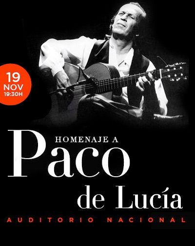 Cartel del espectáculo Homenaje a Paco a Lucía