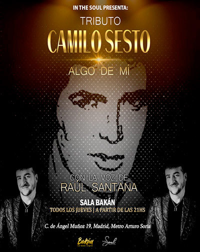 Cartel del espectáculo Camilo Sesto - Algo de Mí - Tributo