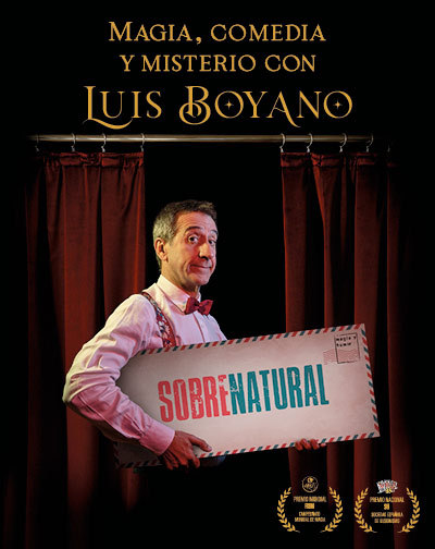 Cartel del espectáculo Sobrenatural. Magia,Comedia y Misterio