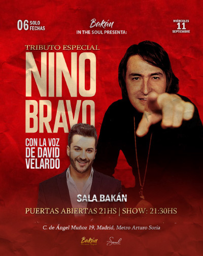 Cartel del espectáculo Recordando a Nino Bravo - Tributo Especial