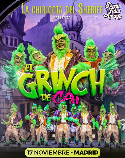 Cartel del espectáculo Chirigota del Sheriff El Grinch de Cái y su antología