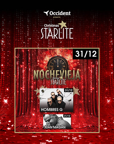 Cartel del espectáculo Hombres G + J Magán Nochevieja - Starlite Christmas