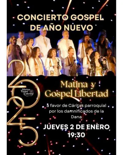 Cartel del espectáculo Concierto de Año Nuevo Matina y Gospel Libertad