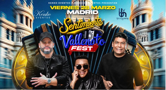 Cartel del espectáculo Sentimiento Vallenato Fest