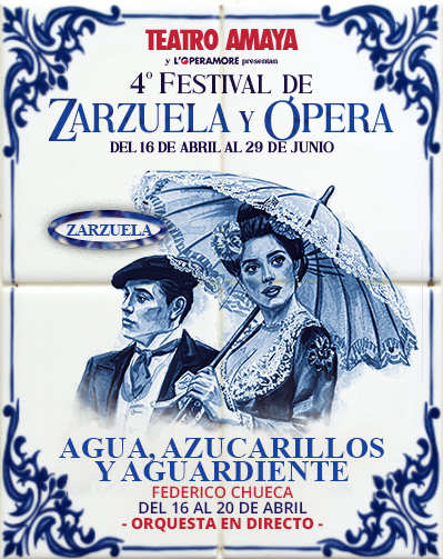 Cartel del espectáculo Agua, Azucarillos y Aguardiente