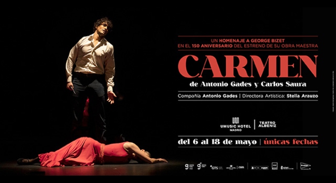 Cartel del espectáculo CARMEN (Antonio Gades y Carlos Saura)