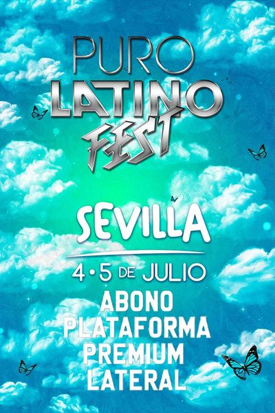 Cartel del espectáculo Puro Latino Fest.   Abono Plataforma Premium Lateral