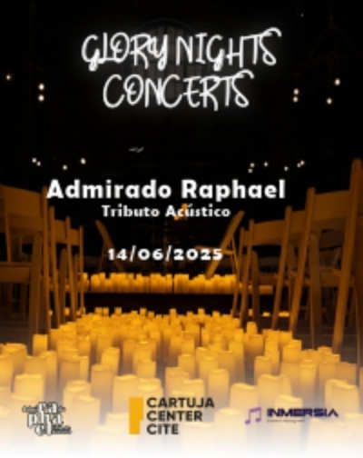 Cartel del espectáculo Tributo Acústico Admirado Raphael - Glory Nights