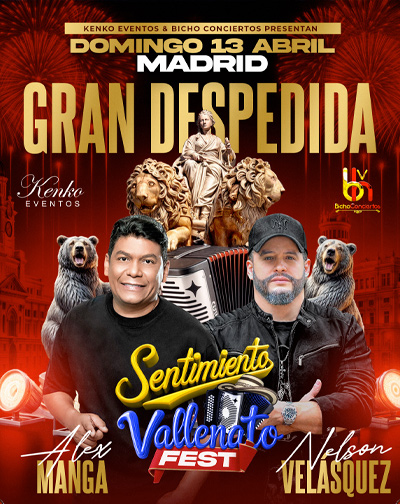 Cartel del espectáculo Sentimiento Vallenato Fest