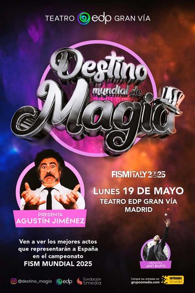 Cartel del espectáculo Destino Mundial de Magia