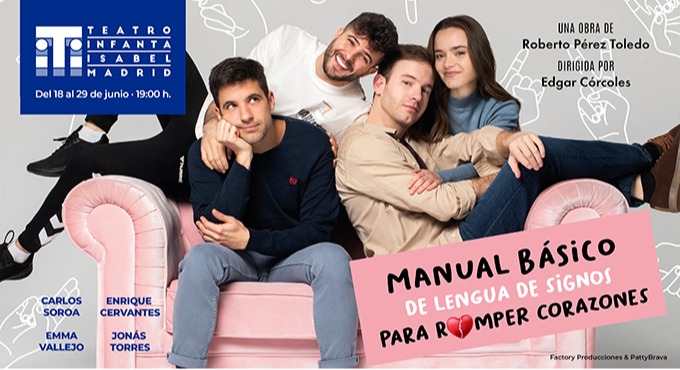 Cartel del espectáculo Manual básico de Lengua de Signos para romper corazones