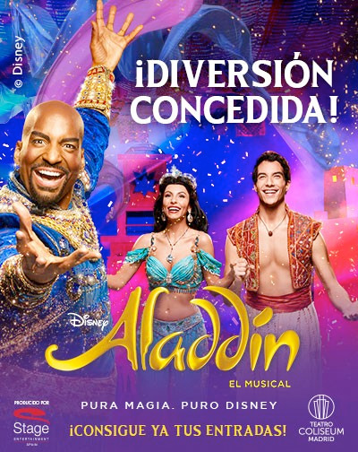 Cartel del espectáculo Aladdín, el musical