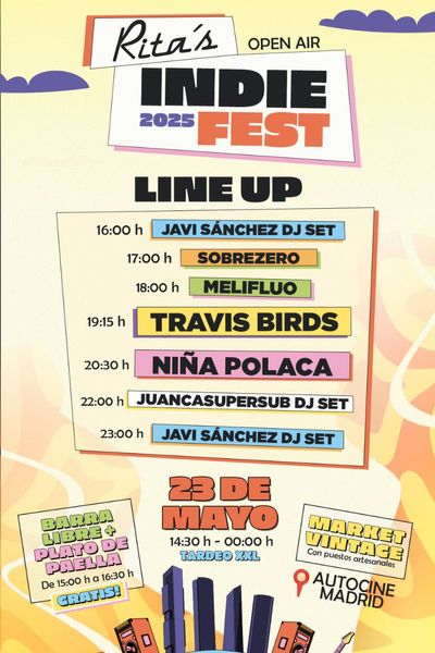 Cartel del espectáculo Rita's Indie Fest