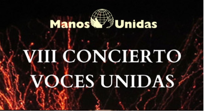 Cartel del espectáculo VIII Concierto Voces Unidas a favor de Manos Unidas-Orquesta Sinfónica, Coro y Escolanía JMJ