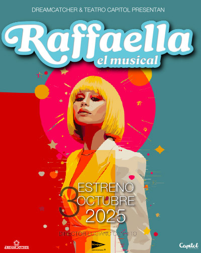 Cartel del espectáculo Raffaella, El Musical