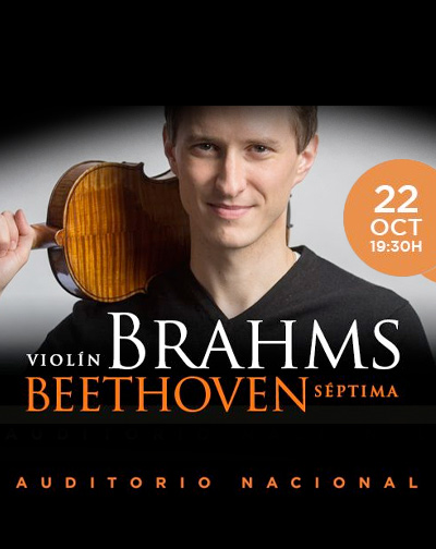 Cartel del espectáculo Violín Brahms & Séptima de Beethoven