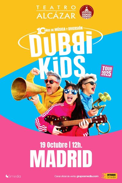 Cartel del espectáculo Dubbi Kids - Gira 10º Aniversario