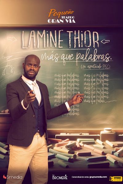 Cartel del espectáculo Mas que palabras - Lamine Thior