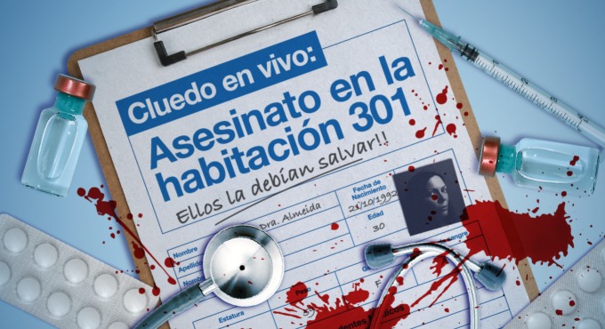 Cartel del espectáculo Cluedo en Vivo: Asesinato en la Habitación 301