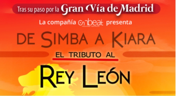 Cartel del espectáculo De Simba a Kiara - Tributo al Rey León