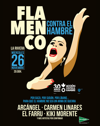 Cartel del espectáculo Flamenco Contra el Hambre